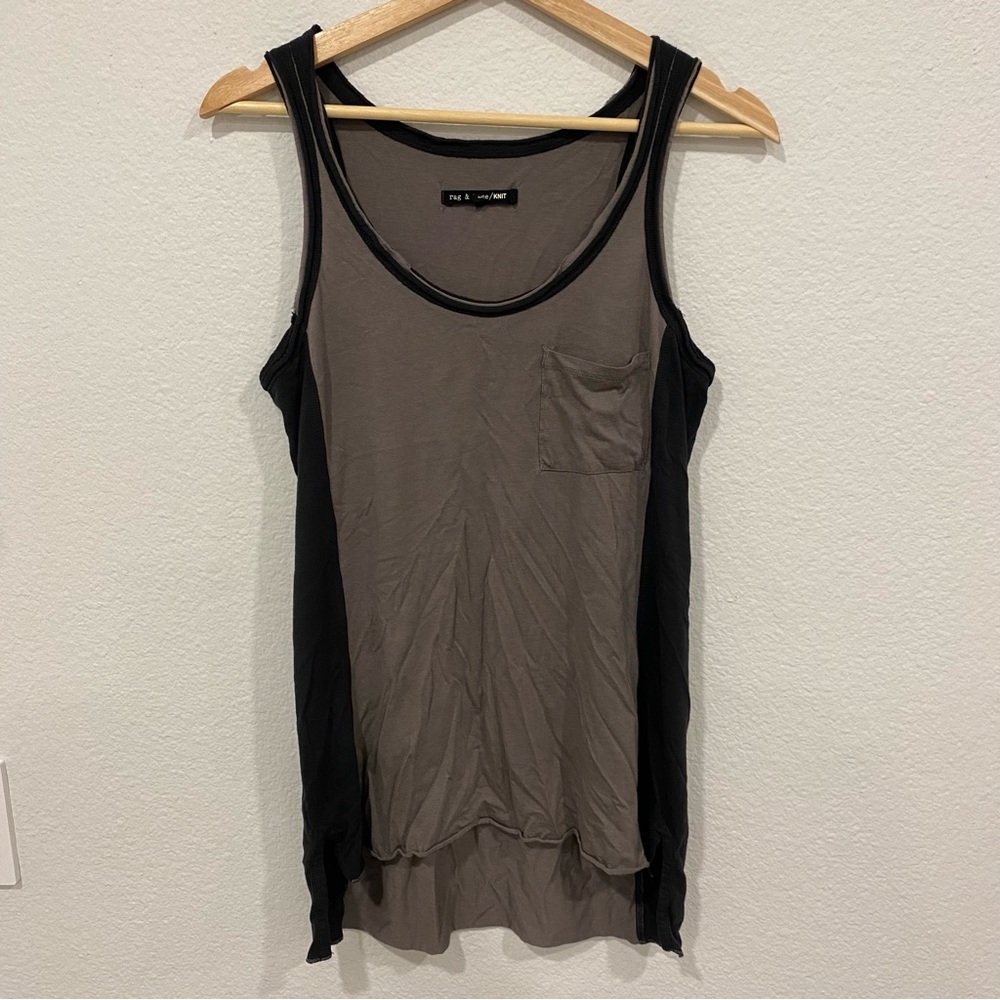 Rag & Bone Brown and Black Soft Tank Top Small